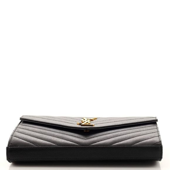Saint Laurent Classic Monogram Wallet on Chain Matelasse Chevron Leather Medium - Picture 5 of 7